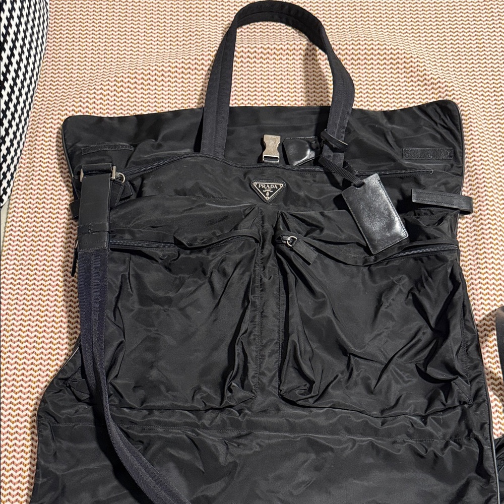Prada Black Nylon Travel Tote